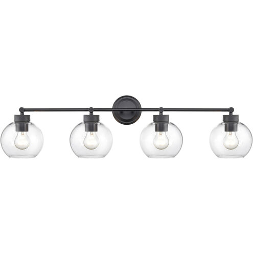 Jonatan 4 Light 35 inch Matte Black Vanity Light Wall Light